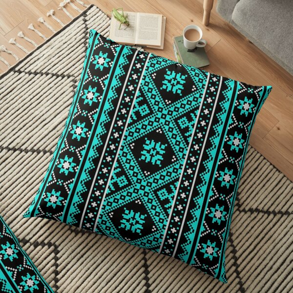 #Ukraine #Pattern - Ukrainian Embroidery: вишивка, vyshyvka #UkrainianPattern #UkrainianEmbroidery Floor Pillow