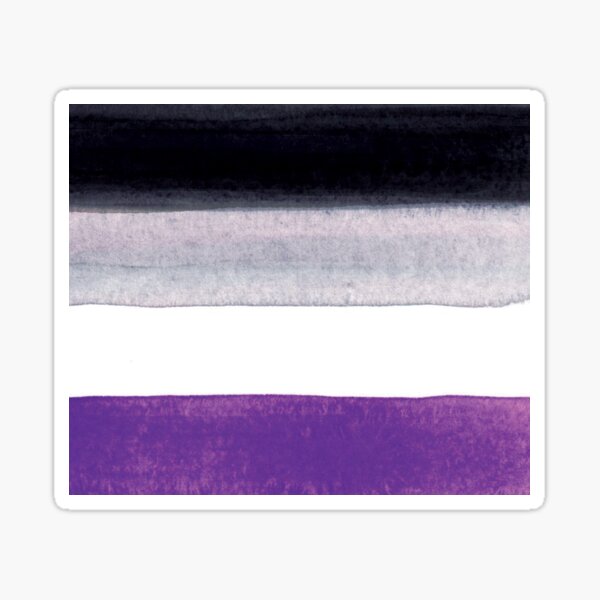 asexual pride flag - ace flag watercolor Sticker