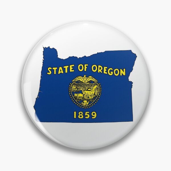 Item preview, Oregon Map with Oregon State Flag designed and sold by Havocgirl.