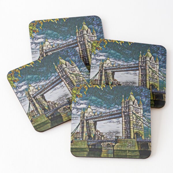 Item preview, Uk Bridge Artistic Illustration Broken Green Glass Style designed and sold by D4li98.