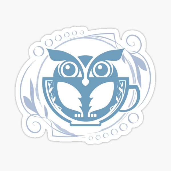 Teatime Owl Sticker