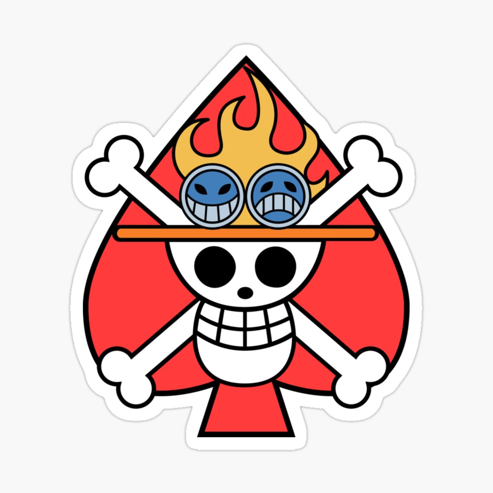 One Piece Ace Logo Poster By Deferonseller Redbubble