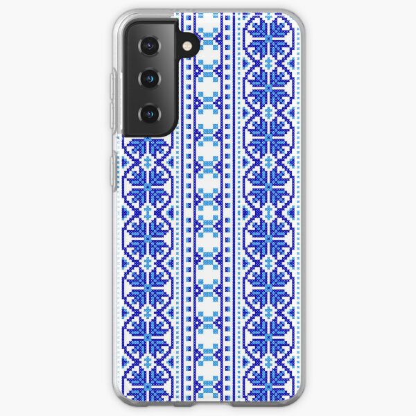 #UkrainianFolkCostumePattern #ukrainianfolk #costumepattern #ukrainian #folk #costume #pattern #decoration #ornate #abstract #textile #creativity #fashion #repetition #vertical #colorimage #retrostyle Samsung Galaxy Soft Case