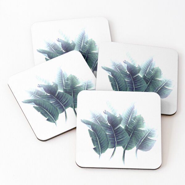 Item preview, Tropical leaves, watercolor art designed and sold by Olga Melikhova.