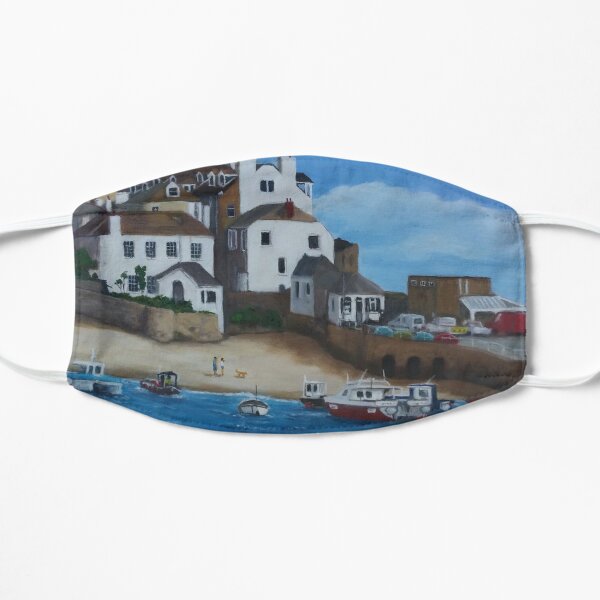 St Ives Harbour Oil Painting Flat Mask