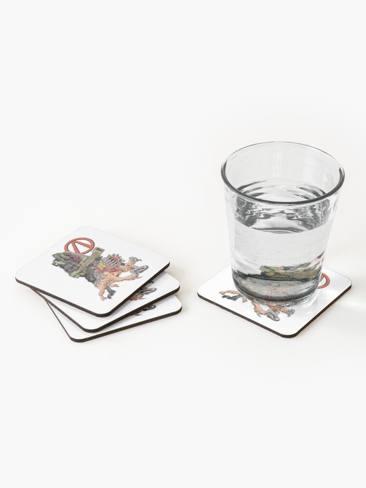 Alternate view of FL4K The Beastmaster With Guard Skag Vault Symbol Borderlands 3 Rakk Attack! Coasters (Set of 4)