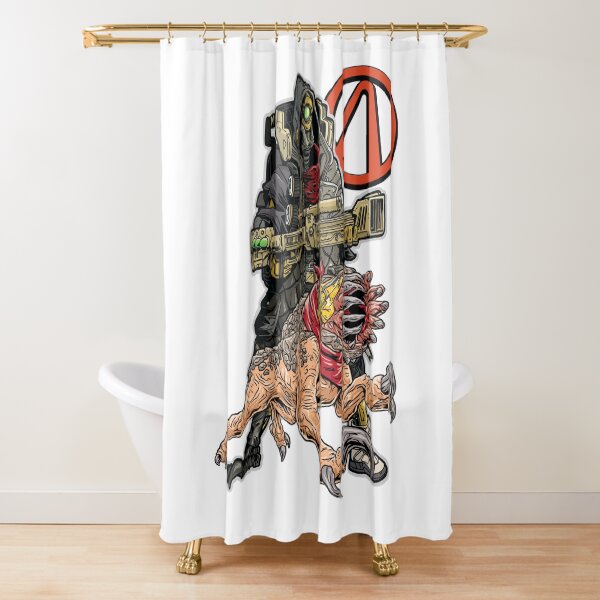 FL4K The Beastmaster With Guard Skag Vault Symbol Borderlands 3 Rakk Attack! Shower Curtain