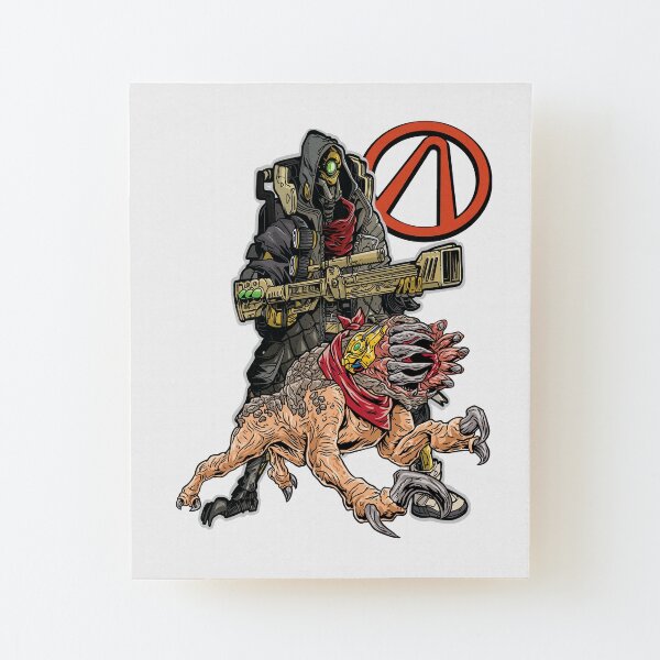 FL4K The Beastmaster With Guard Skag Vault Symbol Borderlands 3 Rakk Attack! Wood Mounted Print