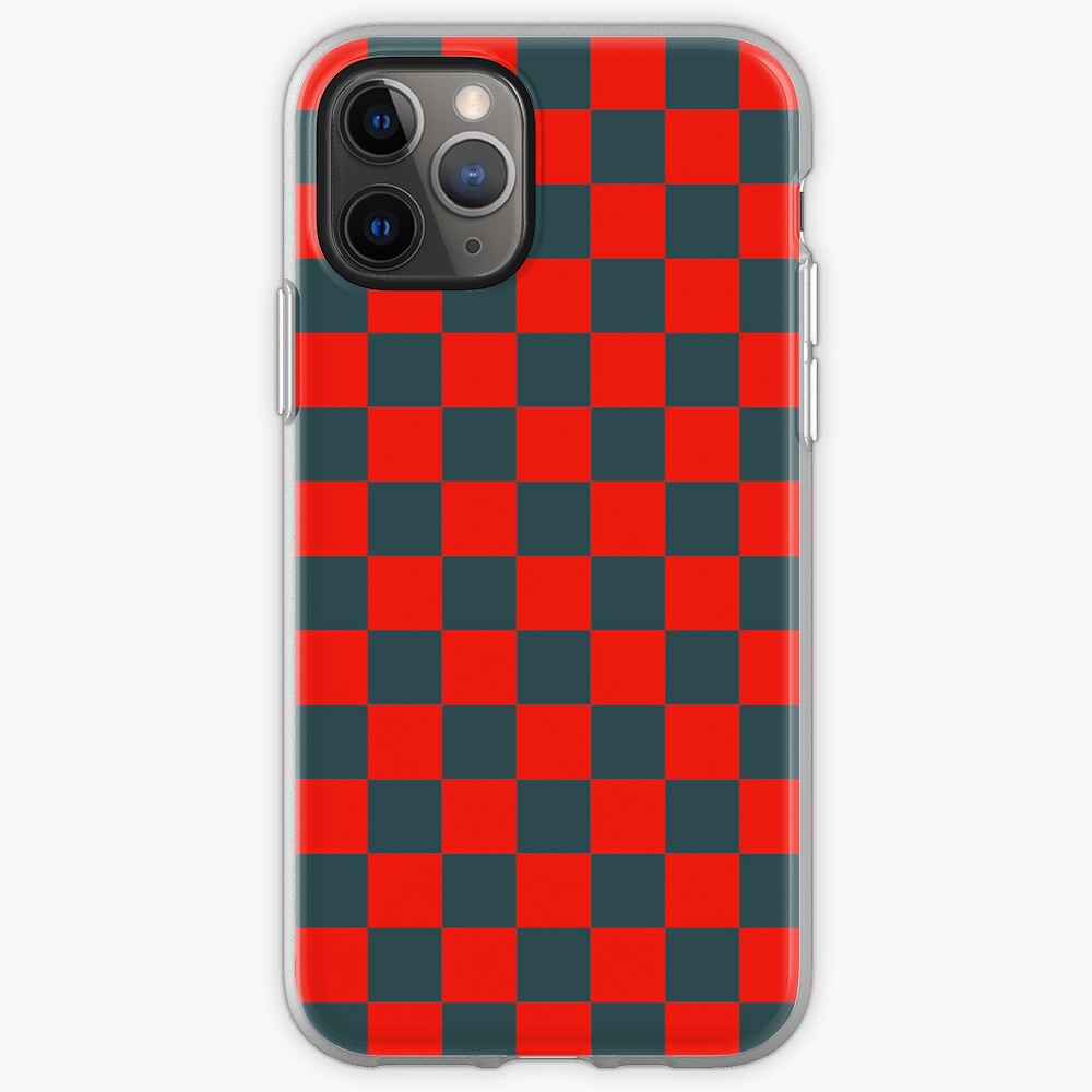 checkered-red-and-black-pattern-iphone-case-cover-by-saradaboru