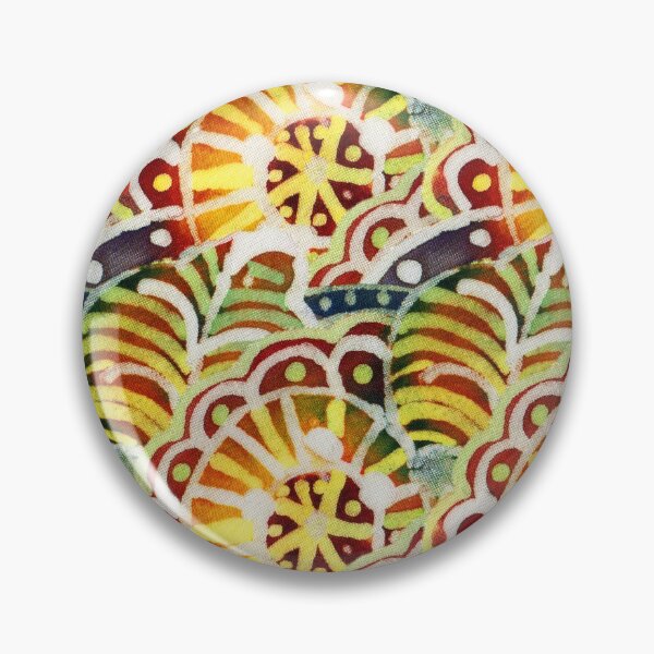 Item preview, Hot batik on natural silk. Floral ornament designed and sold by lamarmarina.