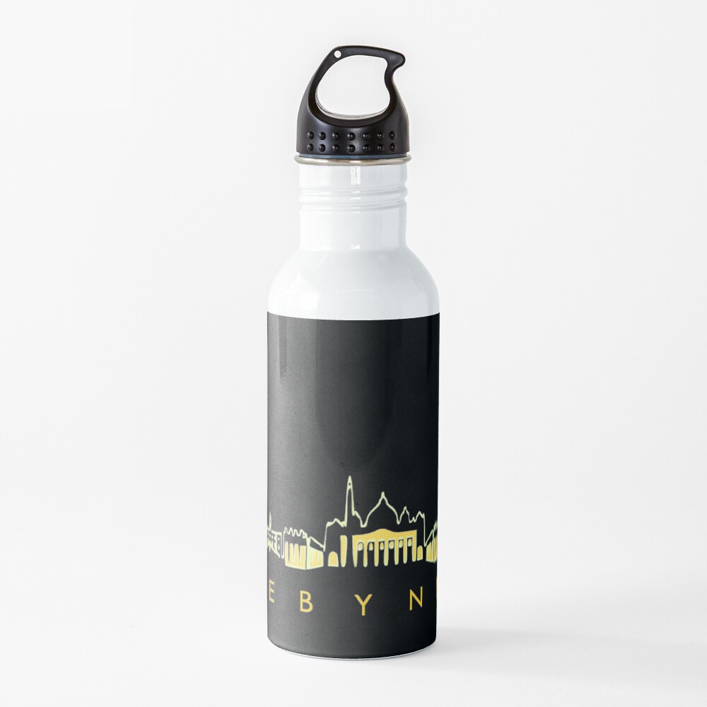Rome By Night Panorama Roman City Silhouette Water Bottle