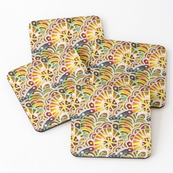 Item preview, Hot batik on natural silk. Floral ornament designed and sold by lamarmarina.