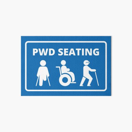 Pwd Seating Art Board Print By Deecay Redbubble