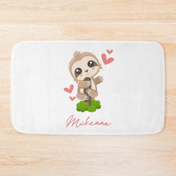 Item preview, Mckenna Sloth Baby Girl Cute Hearts designed and sold by HelloFromAja.