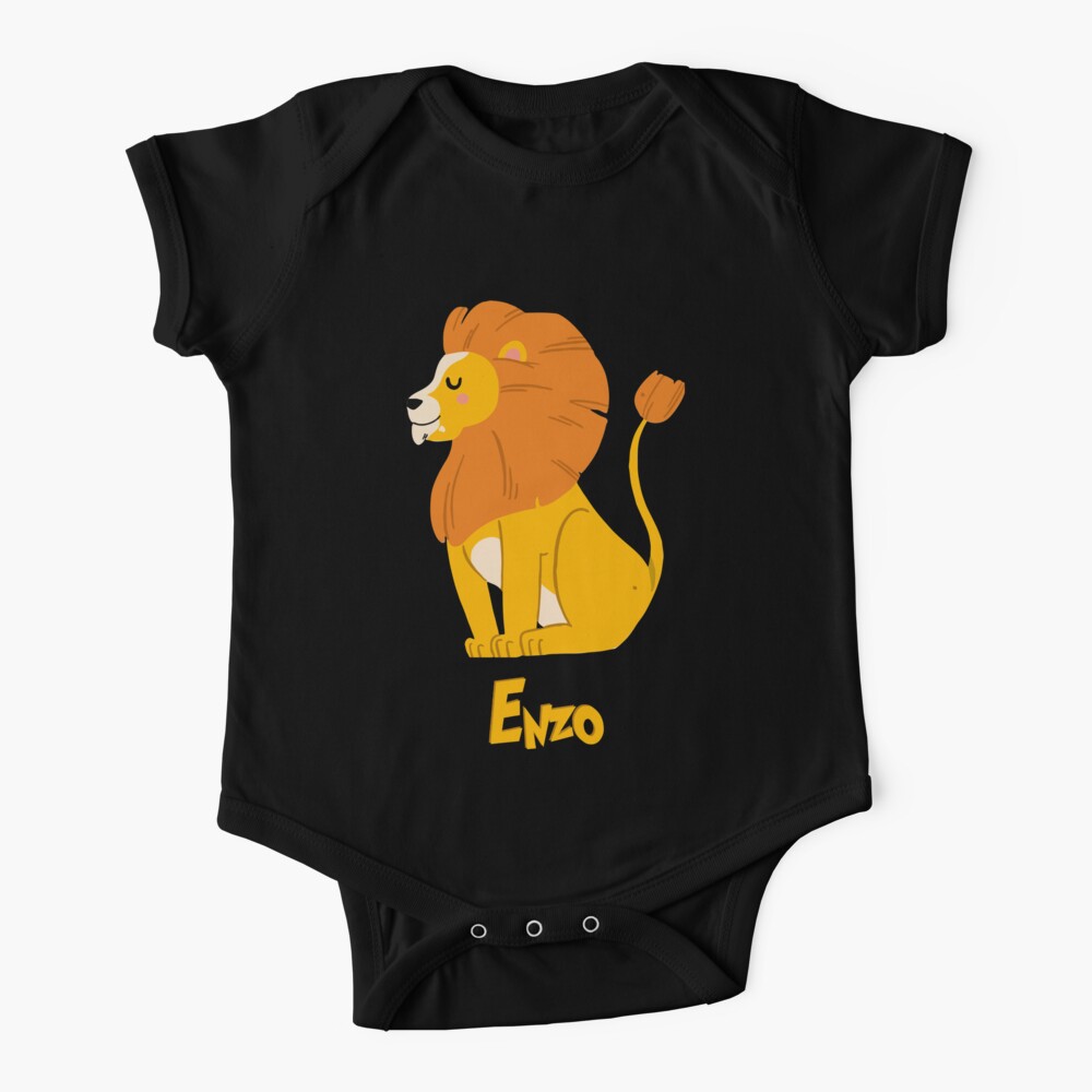 Enzo Lion Baby Boy Wilder Tier Name Babystrampler