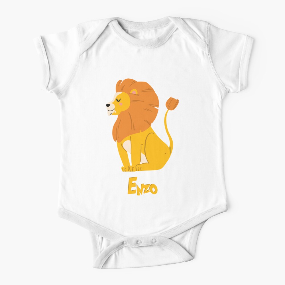 Enzo Lion Baby Boy Wilder Tier Name Babystrampler