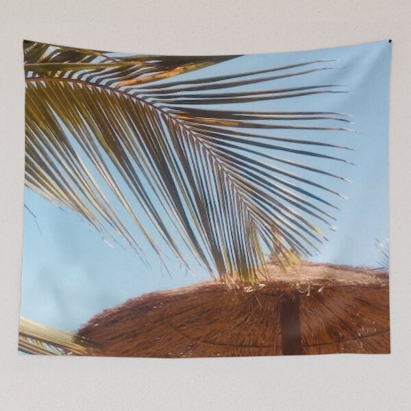 Item preview, Palm tree and straw umbrella in Hotel RUI Toureg, Boa Vista, Cape Verde designed and sold by selfdevelopment.