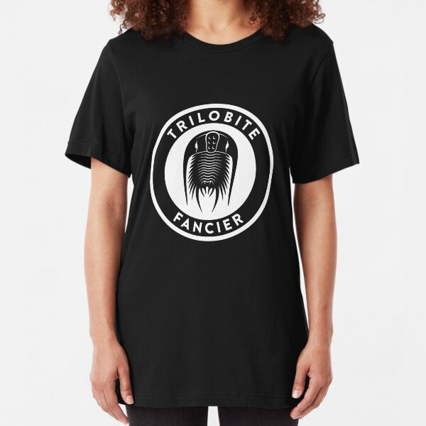 Trilobite Fancier (white on dark) Slim Fit T-Shirt