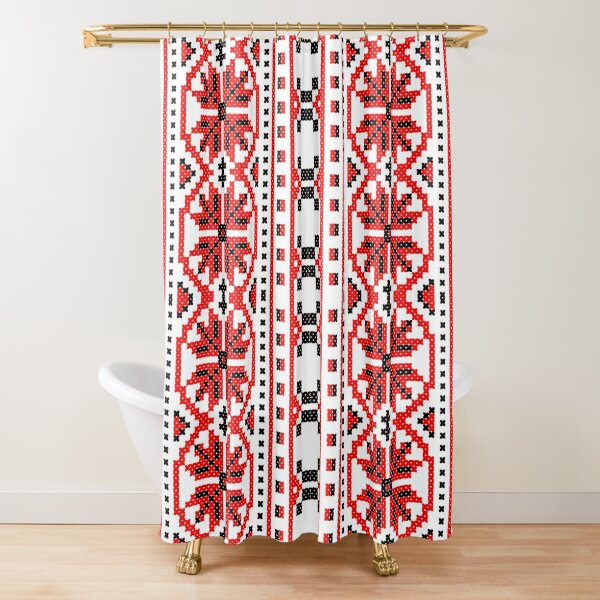 Ukrainian folk costume pattern Shower Curtain