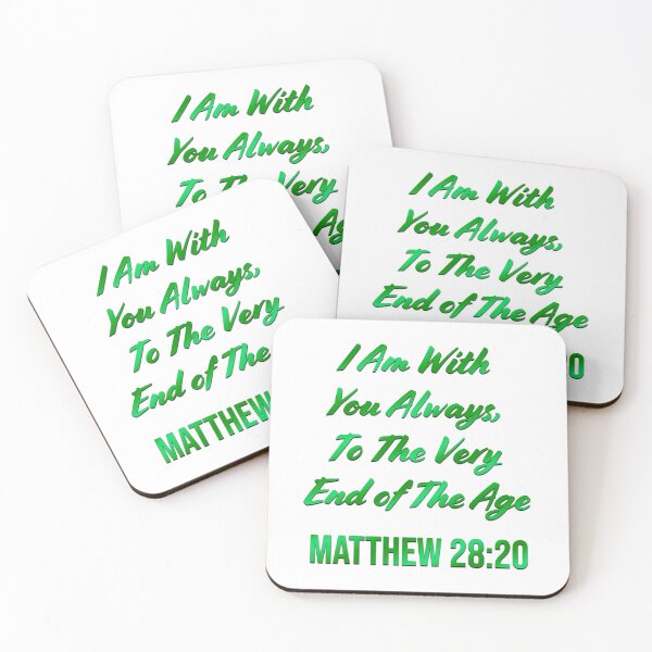 Item preview, Matthew 28:20 | Bible Verse | Christian | I Am With You Always To The Very End of Age designed and sold by christiangoods.