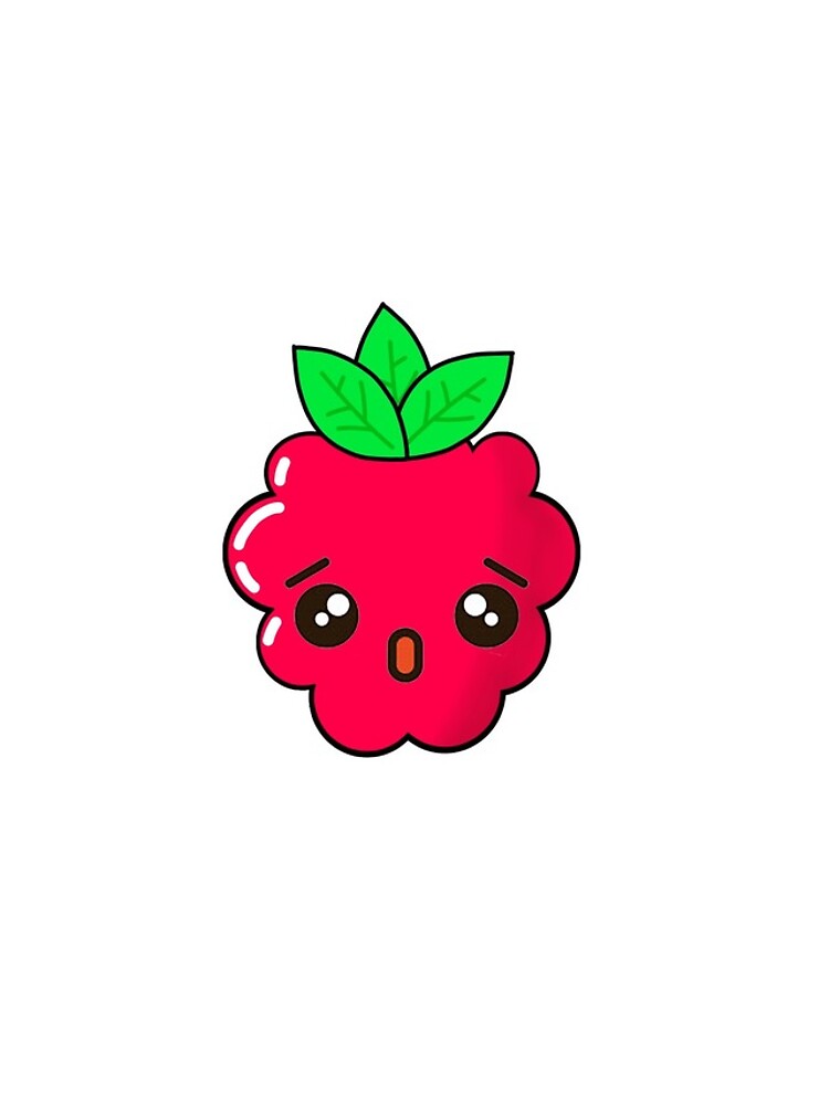 Thumbnail 4 of 4, iPhone Case, Smiling Raspberry, Cute Fruit designed and sold by LycheeTees.