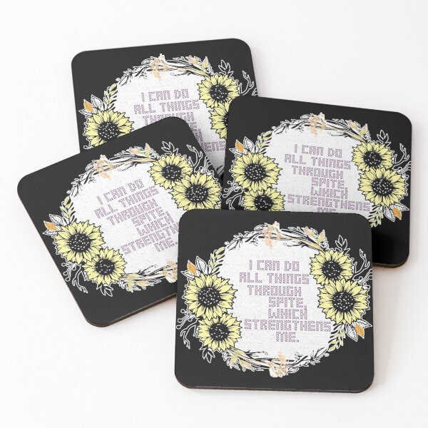 Item preview, Sunflower Cross Stitch I Can Do All Things Through Spite, Which Strengthens Me designed and sold by aaallsmiles.