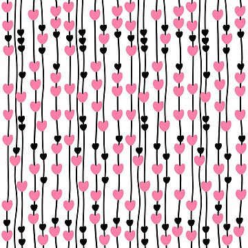 Pink hearts mini Sticker for Sale by OkihanaShop