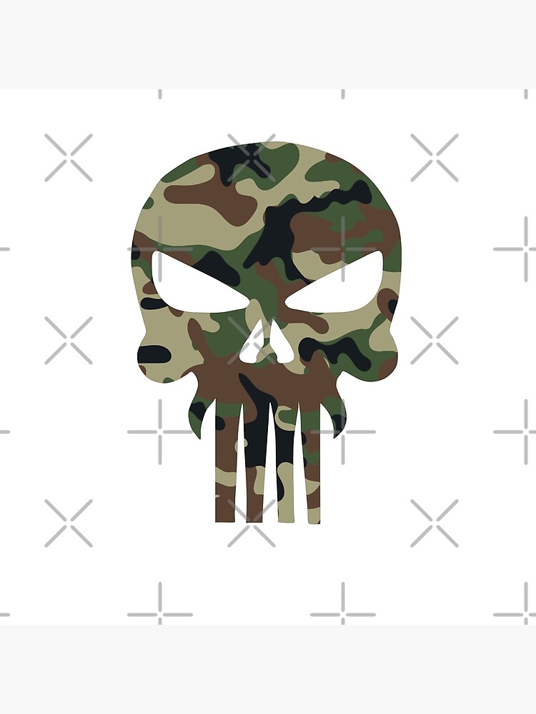 Punisher Skull US Army Veteran camo Baseball Jersey -   Worldwide Shipping