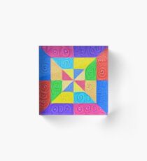 DeepDream Color Squares Visual Areas 5x5K v1448115896 Acrylic Block