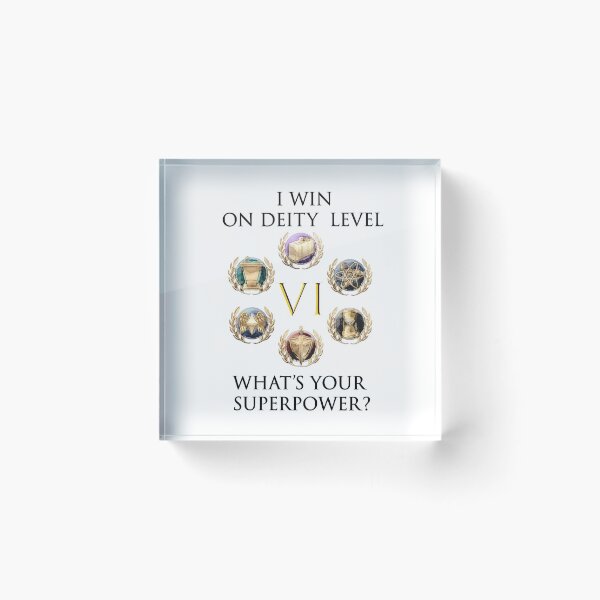 Item preview, I WIN ON DEITY LEVEL, WHAT'S YOUR SUPERPOWER? designed and sold by Image NDesign.