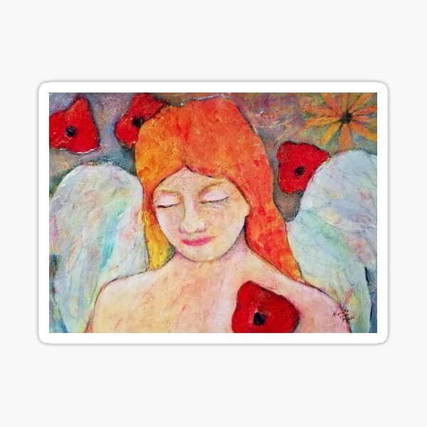 Aurora, Angel image part of an Angel oracle card deck - Renate van Nijen Sticker