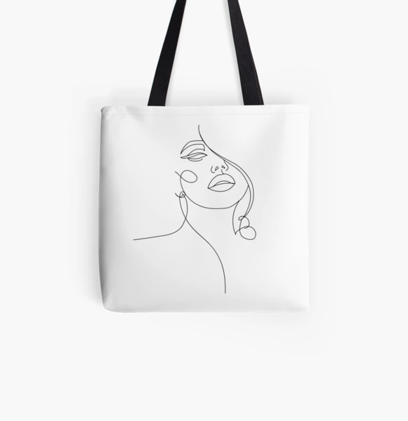 Elegant Minimalist Face in One Line  Tote Bag for Sale by Valeria