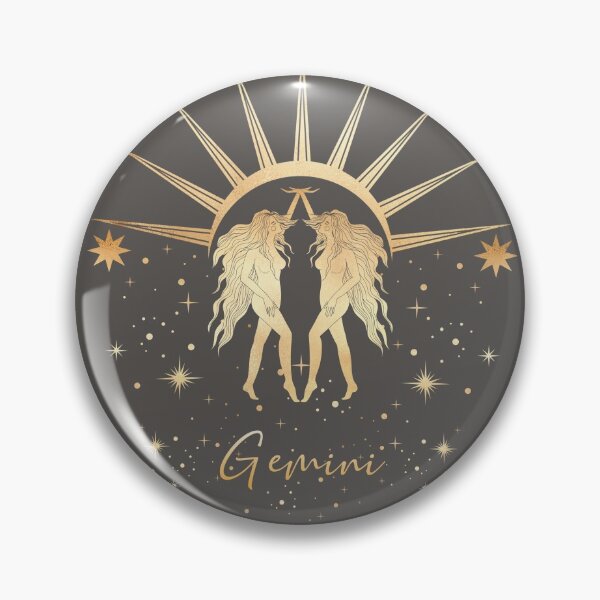 Item preview, Gemini Twins Night and Day Sun and Stars - Gris designed and sold by Breece.