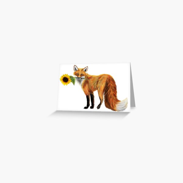 Item preview, Fox With Sunflower designed and sold by FoxyPawsz.
