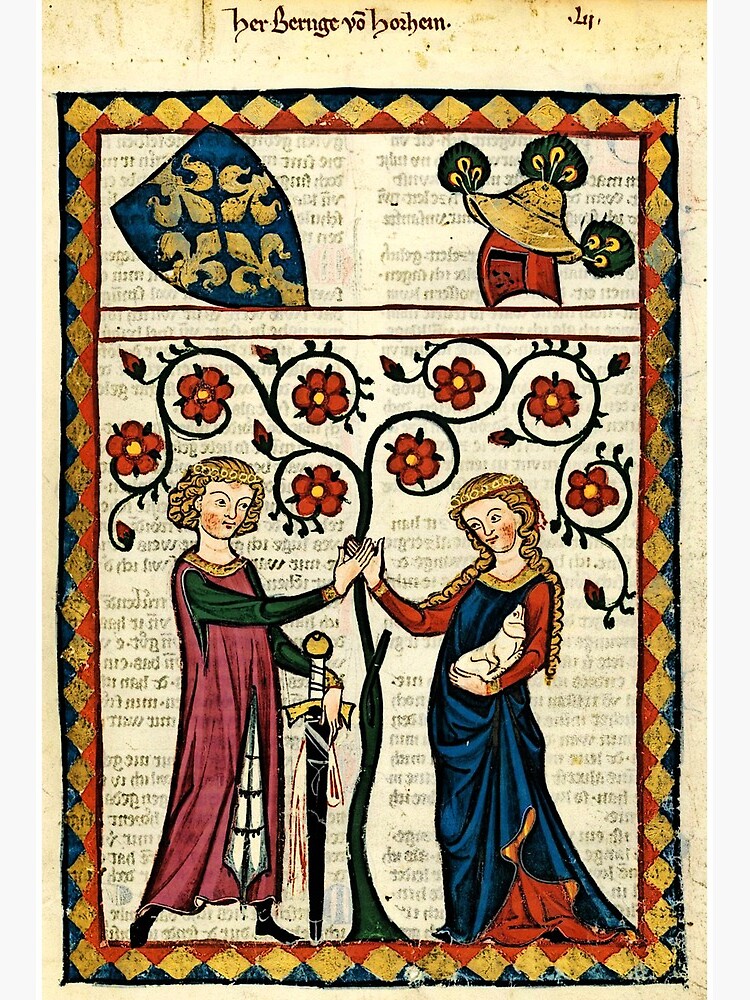 Codex Manesse Bernger Von Horheim Art Board Print By Ouijawedge Redbubble