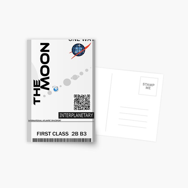 Item preview, The Moon space ticket designed and sold by jc007.