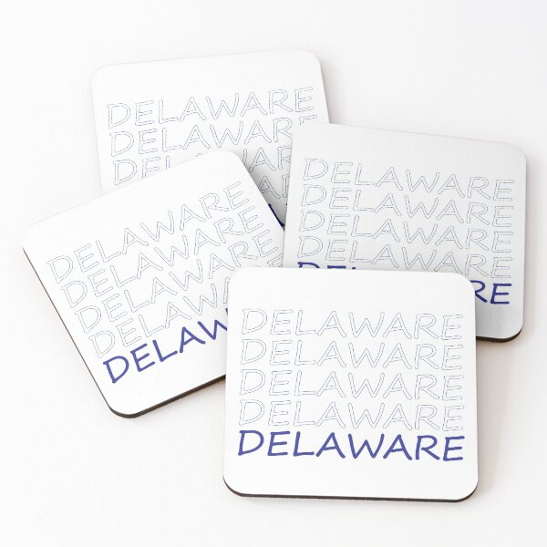 Item preview, Delaware Repeating Blue Bold Uppercase designed and sold by artbylukas.