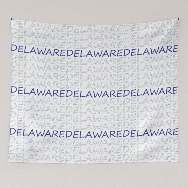Item preview, Delaware Repeating Blue Bold Uppercase designed and sold by artbylukas.