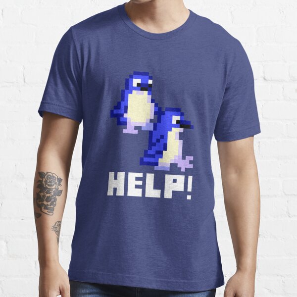 Help! Save the Penguins Cute Pixel Art Shirt (Dark) Essential T-Shirt