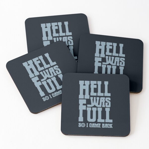 Item preview, Dark and Light Blue Hell was full so I came Back typographic Illustration designed and sold by AirsoftBD.