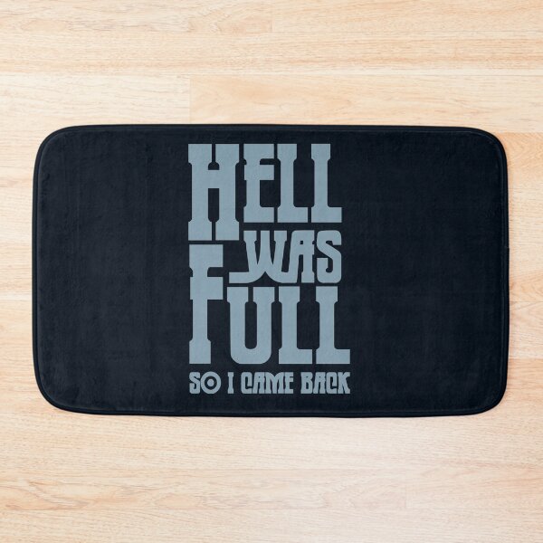Item preview, Dark and Light Blue Hell was full so I came Back typographic Illustration designed and sold by AirsoftBD.