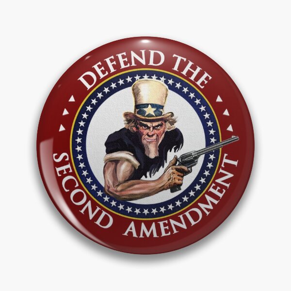 Item preview, Uncle Sam Defends / Protects the 2nd Amendment  / White Text designed and sold by RepublicArt.