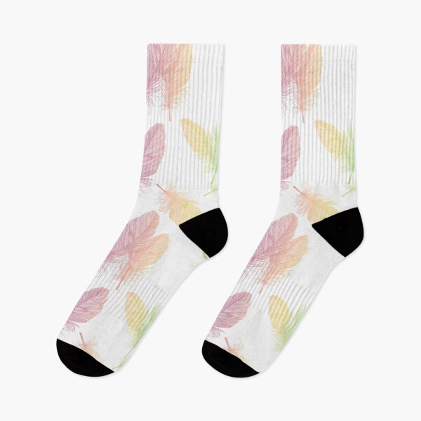 Item preview, Rainbow Feather Pattern on White Background designed and sold by rianfee.