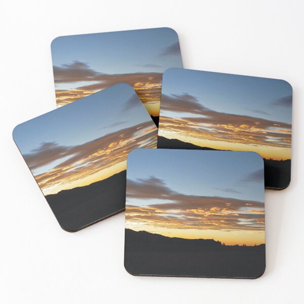 Item preview, Fantastic golden sunset in silhouettes of mountains designed and sold by KarlaHR.