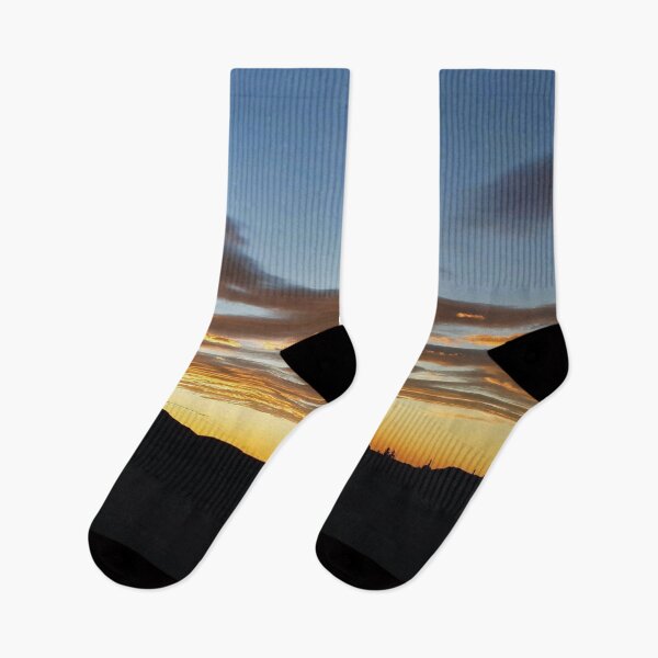 Item preview, Fantastic golden sunset in silhouettes of mountains designed and sold by KarlaHR.