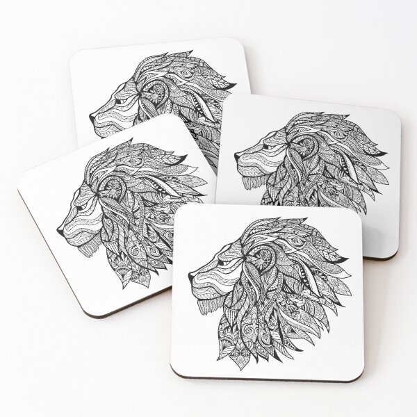 Item preview, Decorative lion head in a pattern designed and sold by JullBidukha.