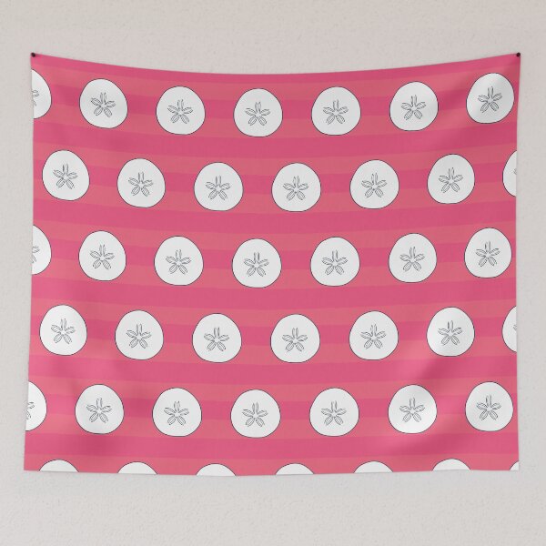 Item preview, Sand Dollar On Bold Pink Stripes designed and sold by SharksOnShore.