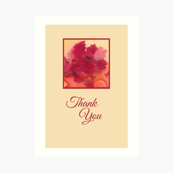 Floral Thank You Art Print