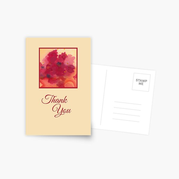 Floral Thank You Postcard