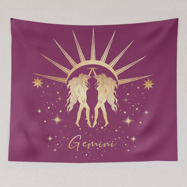 Item preview, Gemini Twins Night and Day Sun and Stars - Pink designed and sold by Breece.